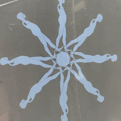 Ernest Tino Trova – Eight Falling Men, 1968, Signed Artist’s Proof Silkscreen