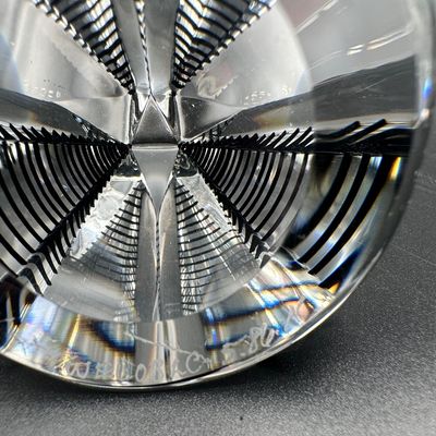 Correia Signed Optical Art Glass Paperweight Sculpture