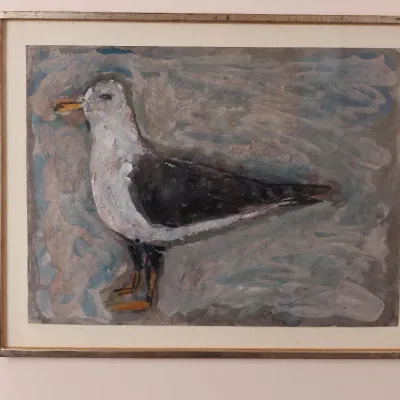 Gandy Brodie “Sea Gull” 1973 Gouache on Paper