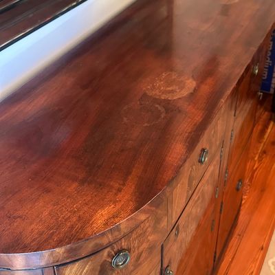 Regency Ebony-Banded Flame Mahogany Sideboard, Circa 1815