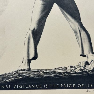 Rockwell Kent – “Eternal Vigilance is the Price of Liberty,” Signed Lithograph