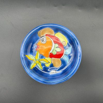 Italian Hand-Painted Tropical Fish Decorative Plate