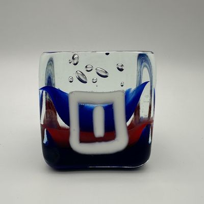 Robert William Willson Signed Glass Cube, 1977