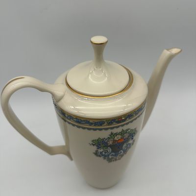Lenox Autumn China Teapot, Teacups, Candlesticks & Bow