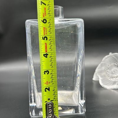 Lalique Crystal Flower Stopper with Decanter