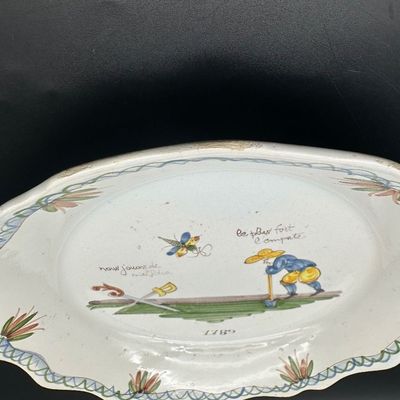 French Faience “Three Estates” Revolutionary-Style Plate