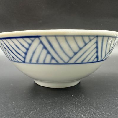 Vintage Chinese Blue & White Porcelain Dining Set for Four