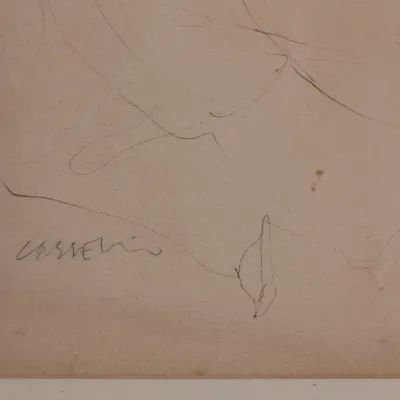Henry Casselli (American/Louisiana, b. 1946), Seated Figure, Signed Graphite Drawing