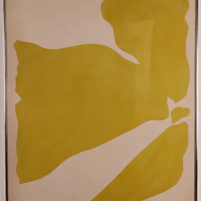 Jack Youngerman (1926–2020), “Yellow Push,” 1966, Signed & Numbered Color Lithograph 24/90