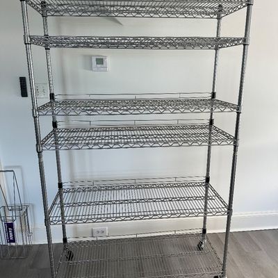 Commercial Chrome Wire 6-Tier Rolling Shelving Unit (3rd floor)