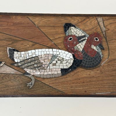 Rare 1957 Primus Designs “Ducks” Mid-Century Modern Mosaic Wall Art Panel