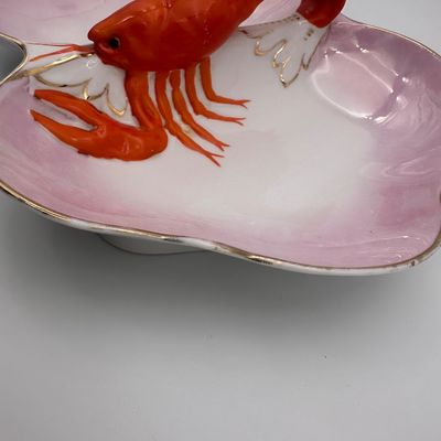Antique Porcelain Lobster Serving Dish