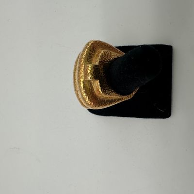 David Webb 18K Gold Textured Geometric Ring