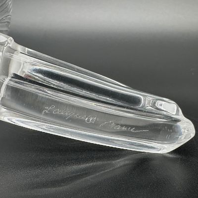 Lalique Crystal Flower Stopper with Decanter