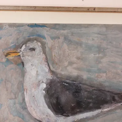 Gandy Brodie “Sea Gull” 1973 Gouache on Paper