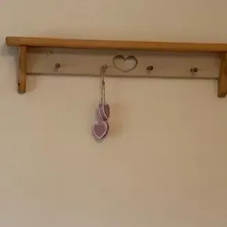 Set Of Three Country Heart Shelves 