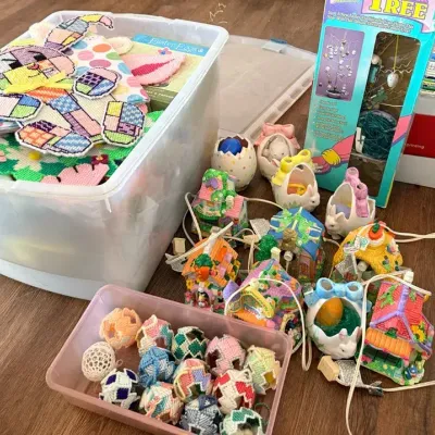 Huge Easter Lot - Handcrafted And Easter Village 
