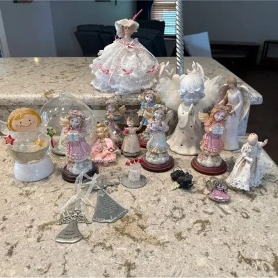 Huge Lot Of Angels - Statues, Ornaments, Candle 