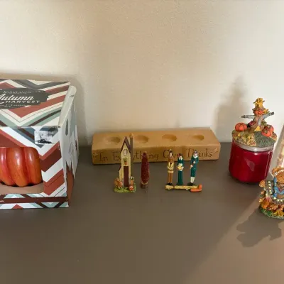 Assorted Fall & Thanksgiving Décor – Kirkland’s LED Pumpkin, Figurines & Candle Accessories