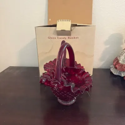 Glass Candy Basket From Cracker Barrel
