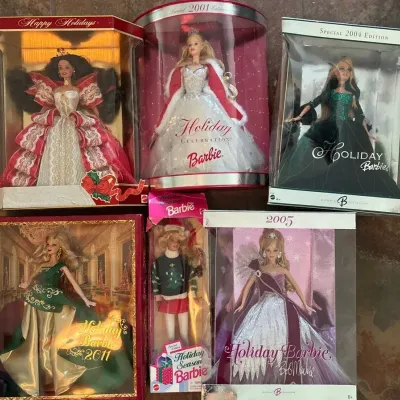 Limited Edition Holiday Barbie's 05' 04' 01' And 2011 