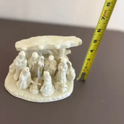 White Ceramic Nativity Scene Figurine 