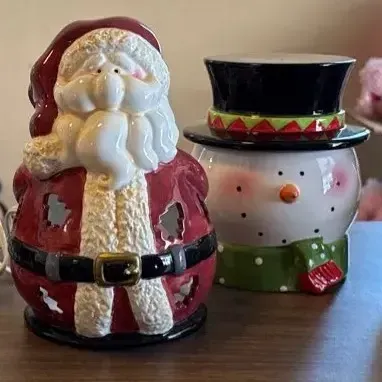 Lot Of Christmas Ceramics- Santa , Snowman, Village 