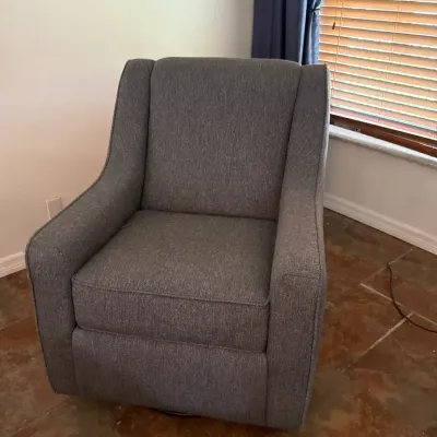 Rocking Blue Blue Fabric Chair 
