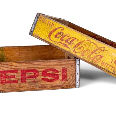 Sale Photo Thumbnail #45: Vintage Coca-Cola and Pepsi Wooden Soda Crates