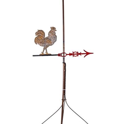 Sale Photo Thumbnail #119: Metal Rooster Weathervane w/ Stand