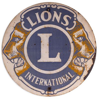 Sale Photo Thumbnail #61: Lions Club International Metal Sign