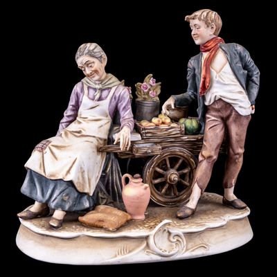 Sale Photo Thumbnail #270: Arnart Porcelain Figural Sculpture Food Cart