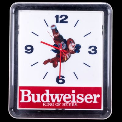 Sale Photo Thumbnail #217: Budweiser Bud Man Illuminated Wall Clock