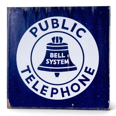 Sale Photo Thumbnail #154: Bell System Public Telephone Enamel Sign