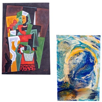 Sale Photo Thumbnail #370: After Picasso and Abstract Acrylic Art