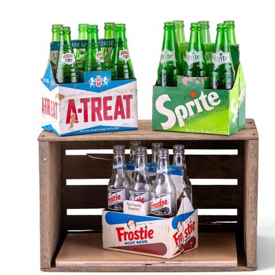 Sale Photo Thumbnail #185: Wooden Crate with Assorted Soda Bottles