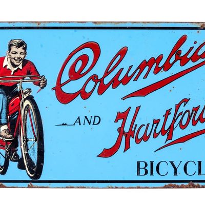 Sale Photo Thumbnail #132: Columbia & Hartford Bicycles Metal Sign