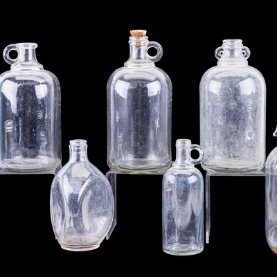 Sale Photo Thumbnail #114: Vintage Glass Bottles & Jugs (7pcs, Assorted)