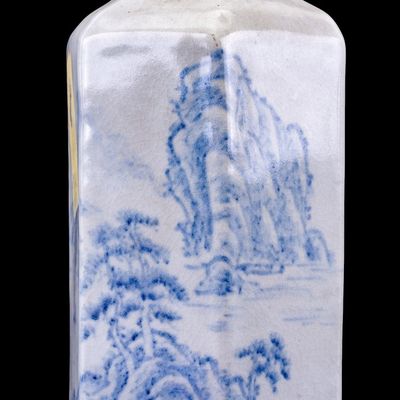 Sale Photo Thumbnail #354: Chinese Blue and White 6-Sided Bottle Vase