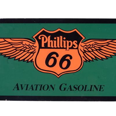 Sale Photo Thumbnail #35: Phillips 66 Aviation Gasoline Metal Sign