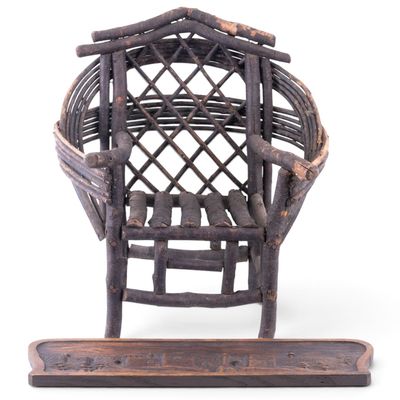 Sale Photo Thumbnail #145: Adirondack Stick-form Child's Chair, Plaque