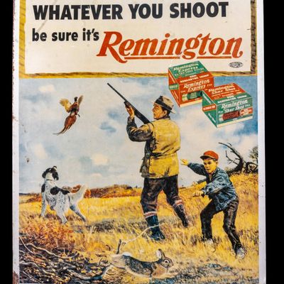 Sale Photo Thumbnail #120: Remington Advertising Tin Sign