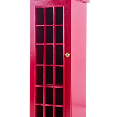 Sale Photo Thumbnail #214: Wooden Red London Telephone Booth 3-Tiered Cabinet