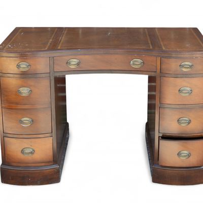 Sale Photo Thumbnail #266: Sligh-Lowry Keyhole Serpentine Mahogany Desk