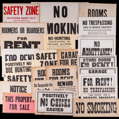 Sale Photo Thumbnail #295: Vintage Signage Grouping