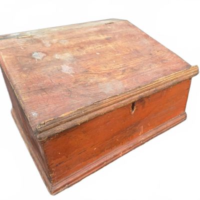 Sale Photo Thumbnail #411: 19th C Desk Top Schoolmaster's Desk