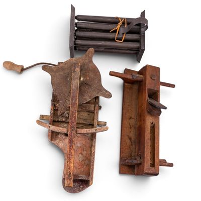 Sale Photo Thumbnail #233: Antique Molding Plane, Hand Spreader & Candle Form