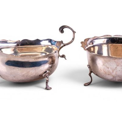 Sale Photo Thumbnail #300: English Sterling Silver Creamer & Sugar