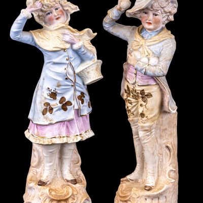 Sale Photo Thumbnail #333: Vintage Bisque Porcelain Figurines