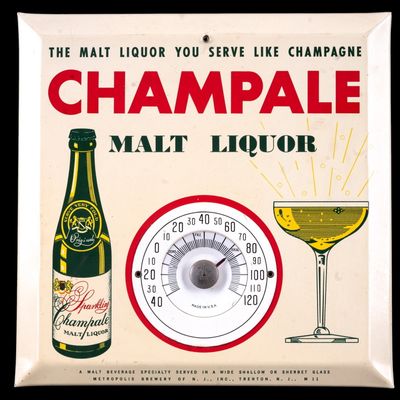 Sale Photo Thumbnail #127: Champale Malt Liquor Thermometer